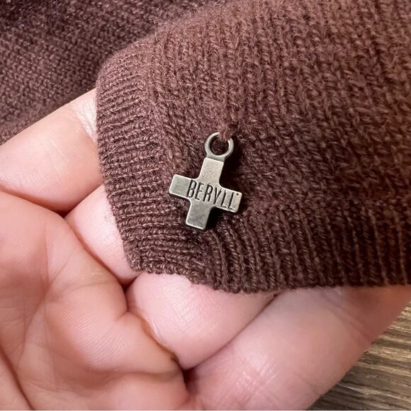 Beryll Cashmere Poncho Brown one size - Picture 3 of 5